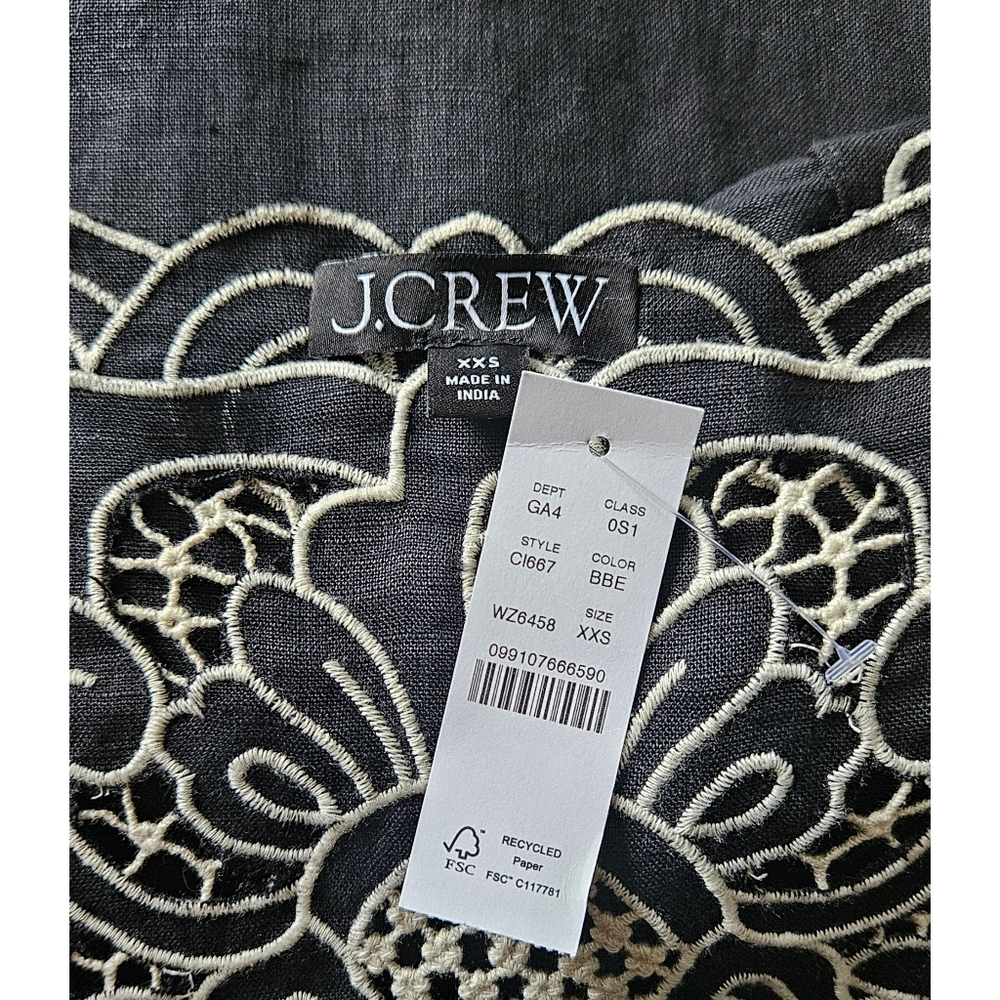 J.Crew Linen Cutwork Tunic Dress - Picture 10 of 12